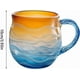 thumbnail image 3 of Taza de vidrio marino soplado a mano | Taza de café Sunset Wave | Vasos temáticos de playa • Vidrio degradado • Mango ergonómico grande • Protección contra el calor y el frío • Regalo náutico, 3 of 7