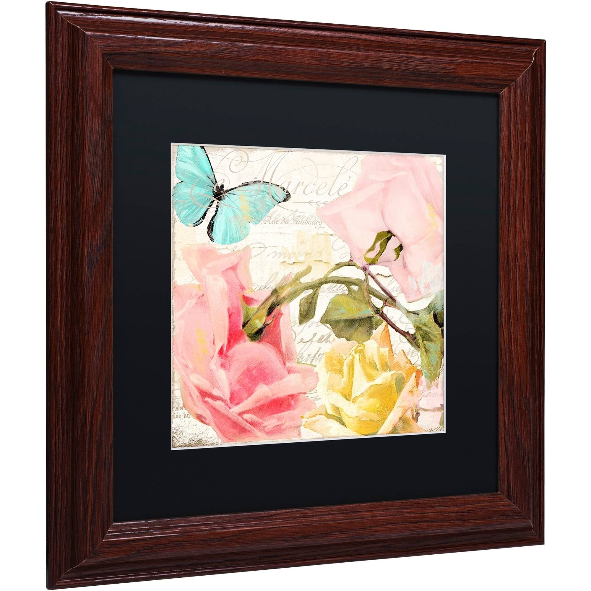 Trademark Fine Art "Florabella I" Canvas Art by Color Bakery Black Matte, Wood Frame