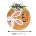thumbnail image 3 of Cartel Colgante De Conejito De Pascua Letrero colgante de puerta de madera Artesanía Conejito de Pascua Bienvenido Placa de puerta Colgante Decoración (B) Ndcxsfigh Libre de BPA, 3 of 6