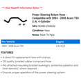 thumbnail image 2 of Power Steering Return Hose - Compatible with 2004 - 2008 Acura TSX 2.4L 4-Cylinder 2005 2006 2007, 2 of 2