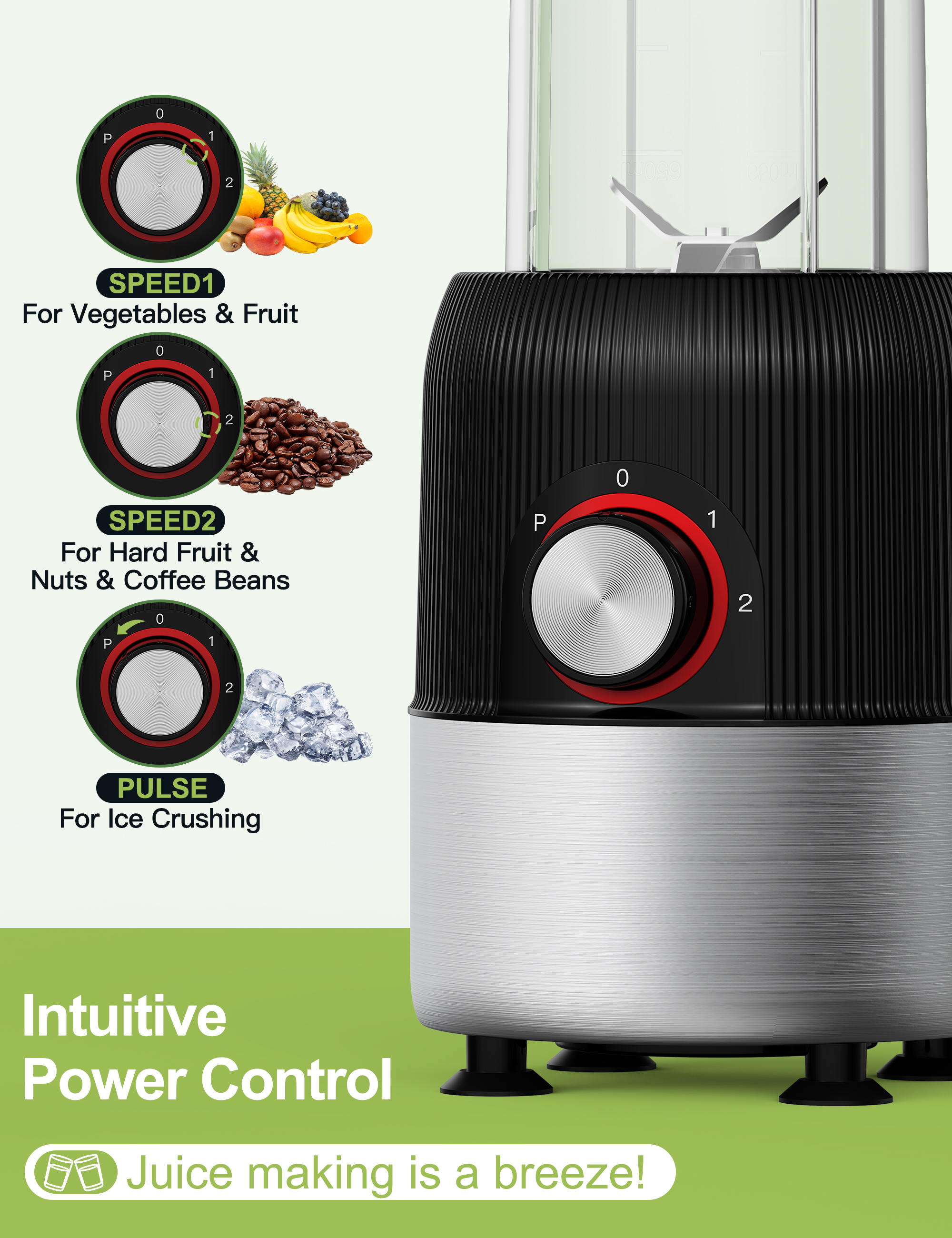 Suodoka 2-in-1 Personal Blender with 22oz Bottle, 500W photo 6