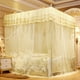 thumbnail image 5 of Cortina de cama de tres lados estilo princesa real con mosquitero, decoración de dormitorio de lujo (tamaño S), 5 of 8