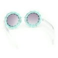 thumbnail image 4 of Girls Kids Size Daisy Jewel Trim Plastic Round Circle Lens Sunglasses Mint - Smoke, 4 of 4