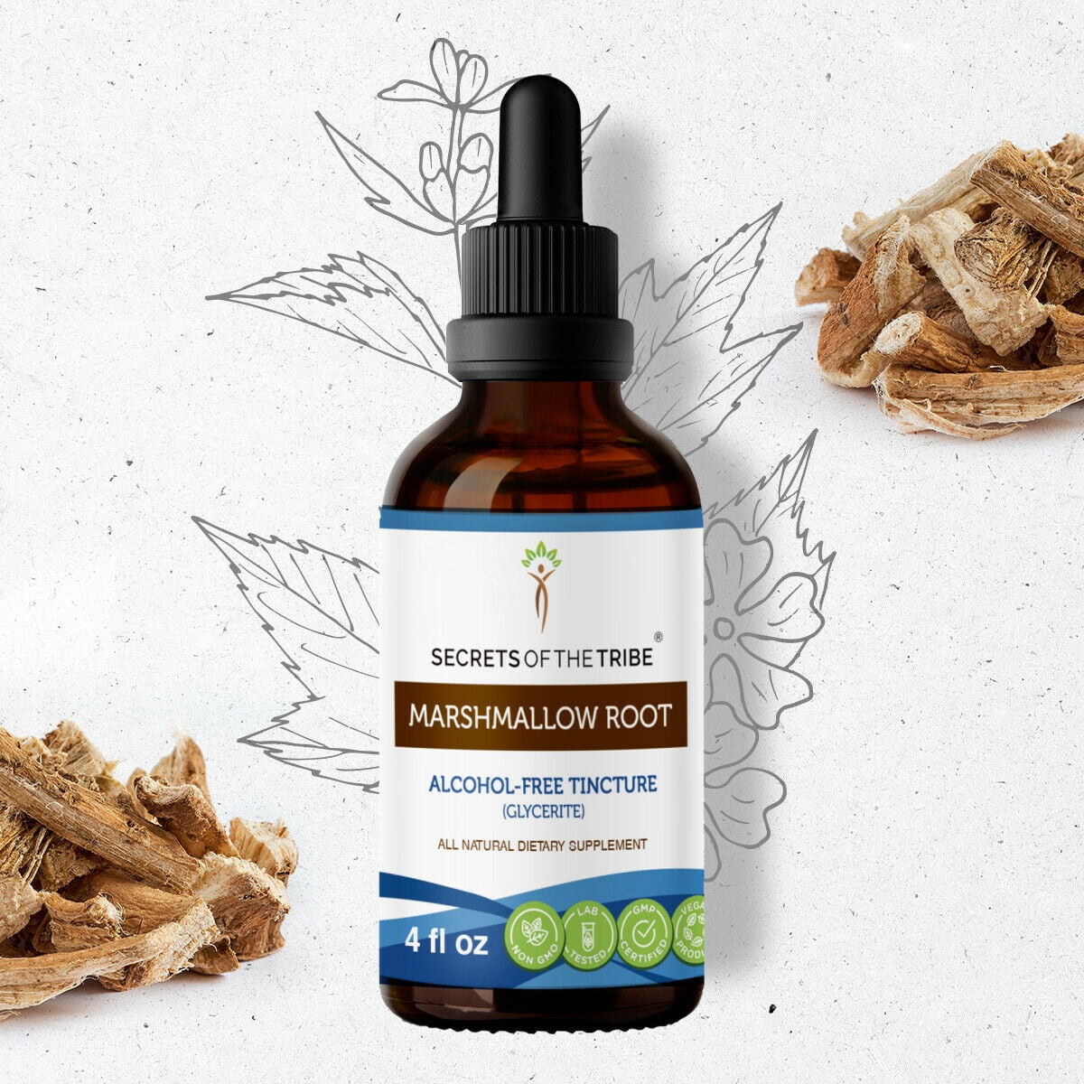 Marshmallow Root Tincture AlcoholFREE Extract, Organic Marshmallow