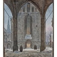 thumbnail image 2 of Ernst Ferdinand Oehme 20x22 Black Ornate Framed Double Matted Museum Art Print Titled: Cathedral in Winter (circa 1821), 2 of 5