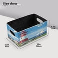 thumbnail image 6 of Wobogo Coastal Lighthouse Decorative Folding Storage Basket Felt Organizer Bin for Toys, Clothes, Desk, 6 of 6