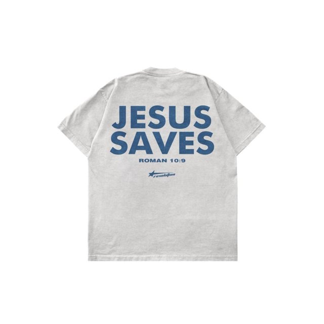 Romans 10:9 - JESUS SAVES Shirts | Graphic Christian Tee Shirts Designed For Both Men and Women Menswear Top