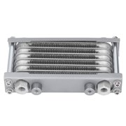 Off-Road Transmission Oil radiator, Silver Aluminum Engine Oil Cooler for 50cc-250cc Motorcycles & ATVs