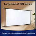 thumbnail image 3 of HD Projector Screen, 100 Inch Easy Installation Wide Display Range Immersive Viewing Experience Soft Foldable Projector Screen  For Indoor For Exhibitions, 3 of 8