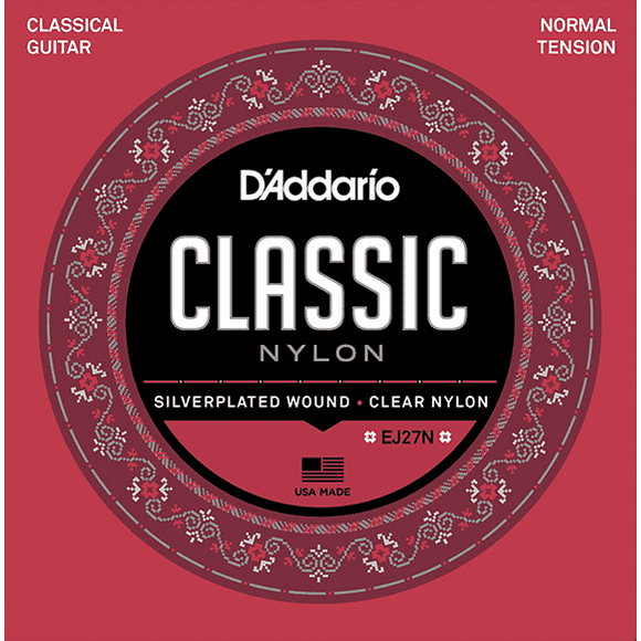 Juego Cuerdas Daddario Ej27 N Nylon Para Guitarra Clásica D'Addario EJ-27N