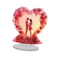 thumbnail image 3 of Letrero decorativo de acrílico plano 2D con forma de corazón Macarena para mesa de San Valentín 22 cm x 25 cm, 3 of 8