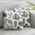 thumbnail image 3 of Acheng Palm Leaves with Lush Branches and Leaves Tropical Jungle Palm Leaves Short Plush Pillowcase 1 Piece White, 3 of 5
