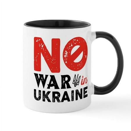 

CafePress - No War In Ukraine - 11 oz Ceramic Mug - Novelty Coffee Tea Cup