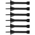thumbnail image 1 of 6 x Bouchon de Porte à Ressort Noir, Bouchon de Porte en Acier Inoxydable avec Fixation et Vis (85 x 25 mm), 1 of 5