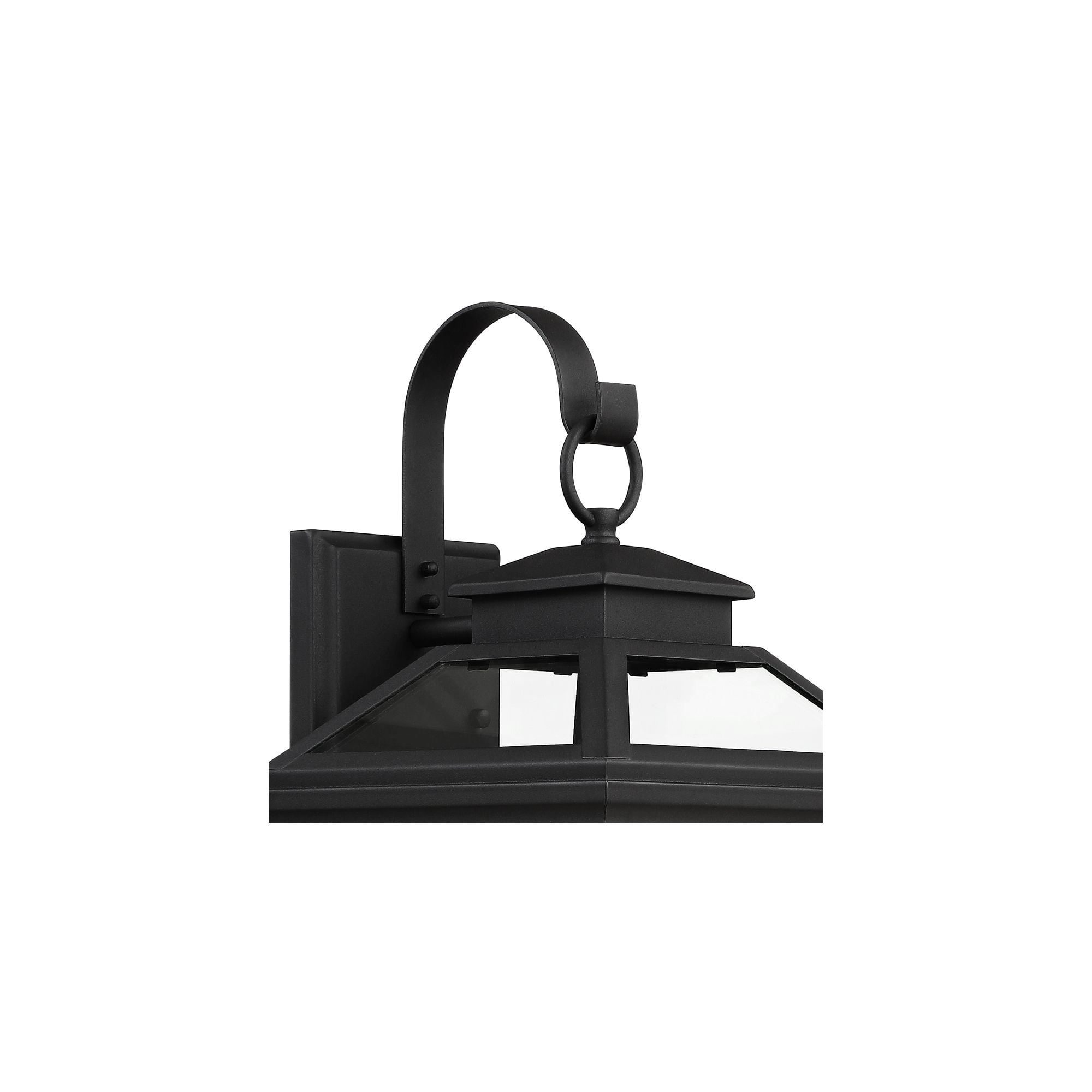 John Timberland Stratton Street Rustic Outdoor Wall Light Fixture Texturized Black 16 1/2" Clear Glass for Post Exterior Barn Deck House Porch Yard