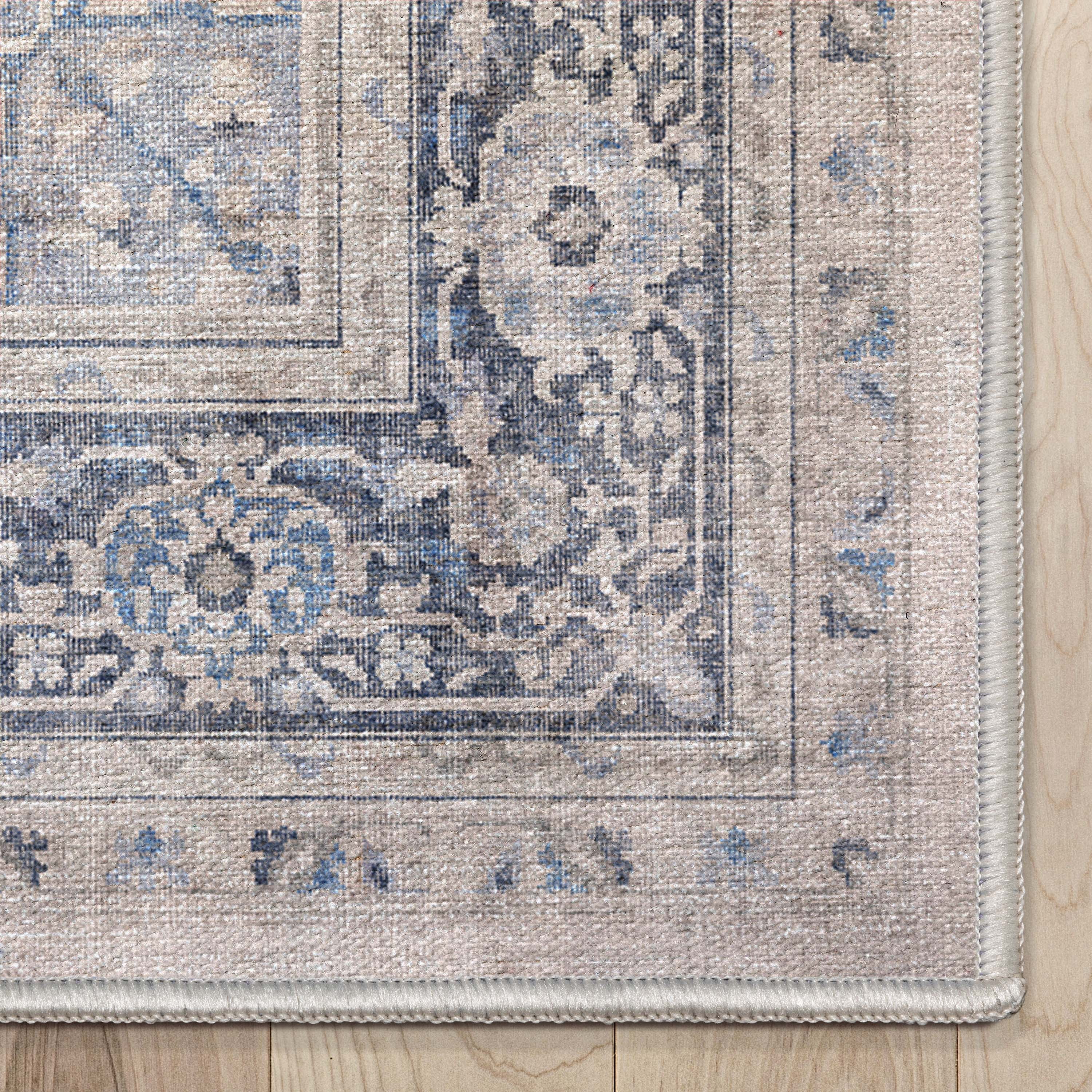 Well Woven Apollo Tirana Vintage Oriental Blue Flatweave 7'7" x 9'10" Area Rug