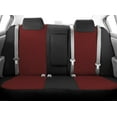 thumbnail image 2 of CalTrend Rear Solid Back & 40/60 Cushion Cordura Seat Covers for 2002-2007 Ford F-150-350 - FD256-15CC Burgandy Insert with Black Trim, 2 of 3