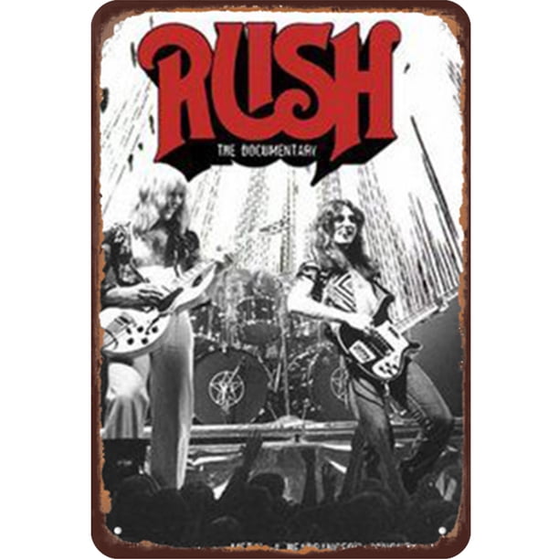 Placa Metal Vintage Rush Orchestra Pintura Hierro Rectangular Pared 20x30cm