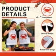 thumbnail image 3 of 100Pcs Crawfish Bib Disposable Adult, Disposable Crab Bibs - 17" Wide Seafood Boil Bibs for Adults, Waterproof Lobster & Crawfish Bib for Shellfish Parties, BBQ, Restaurant Use, 3 of 4