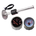 thumbnail image 2 of 52mm Marine Boat Car Fuel Level Gauge With 100-300mm Fuel Level Sensor 0-190ohm Oil Tank Level Indicator Meter Red Backlight ,Easy Setup, 2 of 7