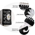 thumbnail image 5 of Flower Shower Curtain for Bathroom with Hooks 72x72 Inches Polyester Fabric Shower Curtain Sets Washable Bath Curtains Decor White Daisy with Words on Black Background, 5 of 6