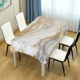 thumbnail image 7 of Coolnut White Marble Rectangle Tablecloth Waterproof Polyester Table Clothative Stain Resistant & Wrinkle Resistant Washable Table Cover for Dining Table/Party/Camping 60x90 Inch Decor Gift, 7 of 7