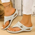 thumbnail image 2 of Orthopedic Sandals for Women 2025 Summer Casual Beach Vacation Shoes Dressy Arch Support Low Wedge, 2 of 7