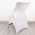 thumbnail image 3 of BalsaCircle White Premium Spandex 3 Way Open Arch Stretchable Folding CHAIR COVER Party Events Decorations Supplies, 3 of 8