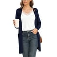 thumbnail image 4 of Women's Classic Draped Kimono Cardigans Long Sleeve Open Front Casual Knit Cardigan Sweaters Coat Soft Outwear, 4 of 12