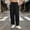 Black, variant on Women's Pants Washed Wrinkle Barrel Drawstring Slit Multi Pocket Pants