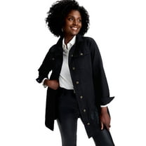Jessica London Women's Plus Size Long Denim Jacket Oversized Jean Jacket