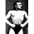 thumbnail image 2 of Vintage Muscle Men 13x18 White Modern Wood Framed Museum Art Print Titled - Bodybuilder with Thumbs Tucked in Belt, 2 of 4