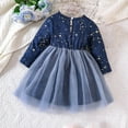 thumbnail image 6 of YWDJ Toddler Girl Party Dresses 6Months-2 Years Round Neck Star Print Velvet Long Sleeve Spliced Mesh Dress Blue 12 Months, 6 of 6