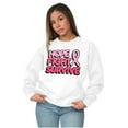 thumbnail image 5 of Hope Fight Survive Breast Cancer Women Crewneck Sweatshirt Brisco Brands S, 5 of 6