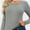 Gray, variant on Long Sleeve T Shirts for Women Ribbed Knit Basic Tops Casual Slim Fitted Tee Tshirts