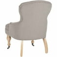 thumbnail image 4 of SAFAVIEH Falcon Traditional Tufted Arm Chair w/ Casters, 4 of 4
