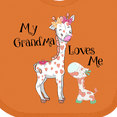 thumbnail image 4 of Inktastic My Grandma Loves Me Giraffe Boys or Girls Baby Bib, 4 of 4