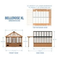 thumbnail image 3 of Backyard Discovery Bellerose XL 13'x11' Cedar Wood and Polycarbonate Greenhouse, Pergola, 3 of 15