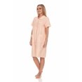 thumbnail image 2 of Dream8teen Women's Snaps Front Closure House Dress Sleeveless Woven Housecoat Duster Lounger Robe 2010 Orange Lace Trim 4X-Large, 2 of 5