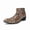 Brown, variant on Men's Leopard Print Chelsea Boots with Side Zipper - Pointed Toe Ankle Boots with Block Heel, Fashion Dress Boots for Business Cowboy boots