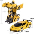 thumbnail image 4 of Voiture Télécommandée Transformateur RC Voiture Robot Rotation 360 ° Freinage Rechargeable Voiture Jouet pour Enfants une Clé Déformation Voiture de Sport Modèle de Voiture Jouet Cadeau, 4 of 7