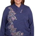 thumbnail image 4 of Alfred Dunner Womens Plus-Size Paisley Embroidered Envelope Neck Top, 4 of 4