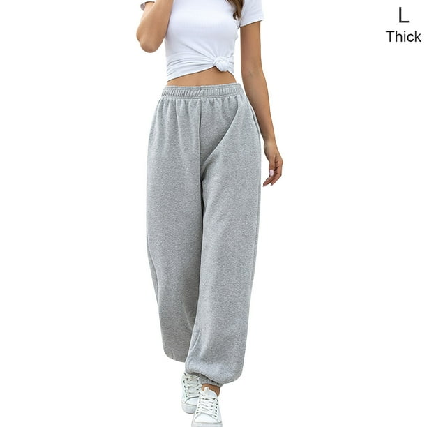 Qarigey Wayren - Pantalones de chándal con parte inferior cerrada para mujer con bolsillos, pantalones de entrenamiento de cintura alta, pantalones Prendas para la parte inferior del cuerpo Type4 NO4 Qarigey AP002156-07