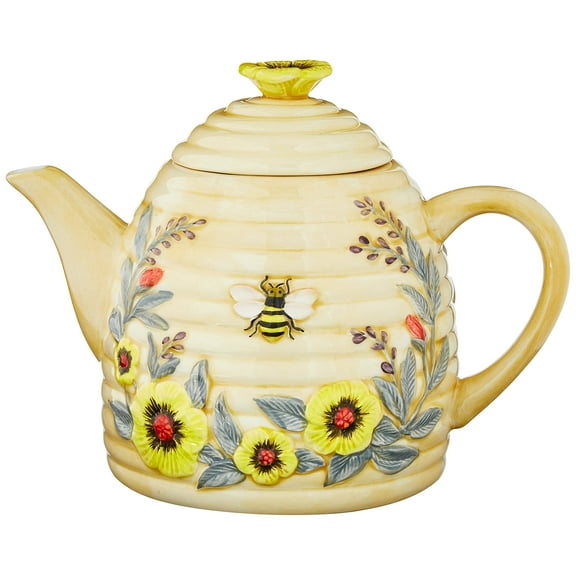 Certified International Bee Sweet 32 oz. 3-D Beehive Teapot, Multi Colored