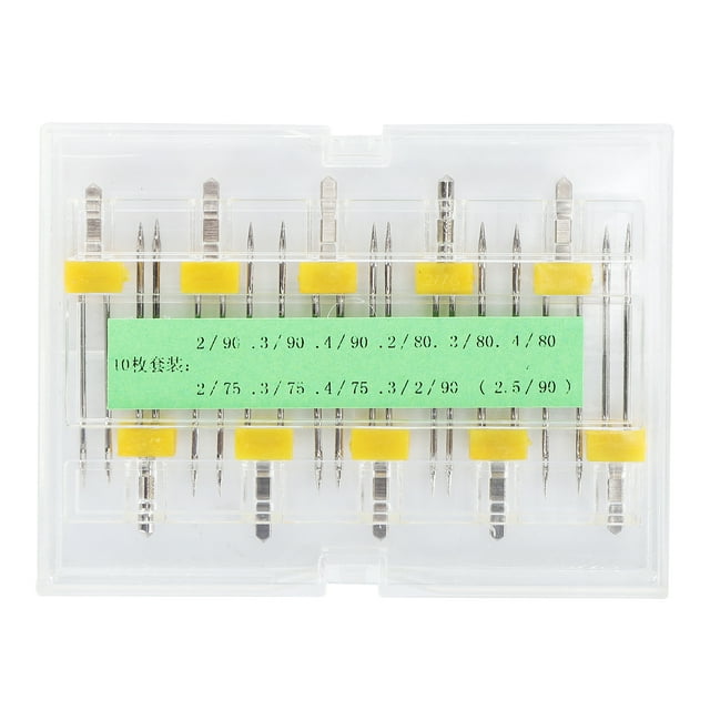 Agujas para máquinas de coser, 10 Uds., máquina de coser, doble aguja, doble aguja, eficiencia óptima Jadeshay A