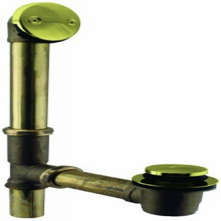 - Westbrass Tip Toe Bath Waste - 14 in. Make-Up, 17 Ga. Tubing D325 in Polished Brass