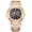 Rose Gold-Black Face, variant on Men's watch with fashionable parrot and conch designs, men's luminous waterproof square quartz watch, men's wristwatch