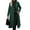 Green, variant on Womens Long Wool Coats Fall Winter Double Breasted Trench Coat Peacoat Grid L