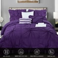 thumbnail image 2 of Elegant Comfort Amy 12-Piece Oversized Comforter, Bed-in-a-Bag Including 6-Piece Sheet Set Featuring Smart Pockets and Matching Decorative Pillows, Amy 12PC Oversized Comforter, Full, Purple, 2 of 4