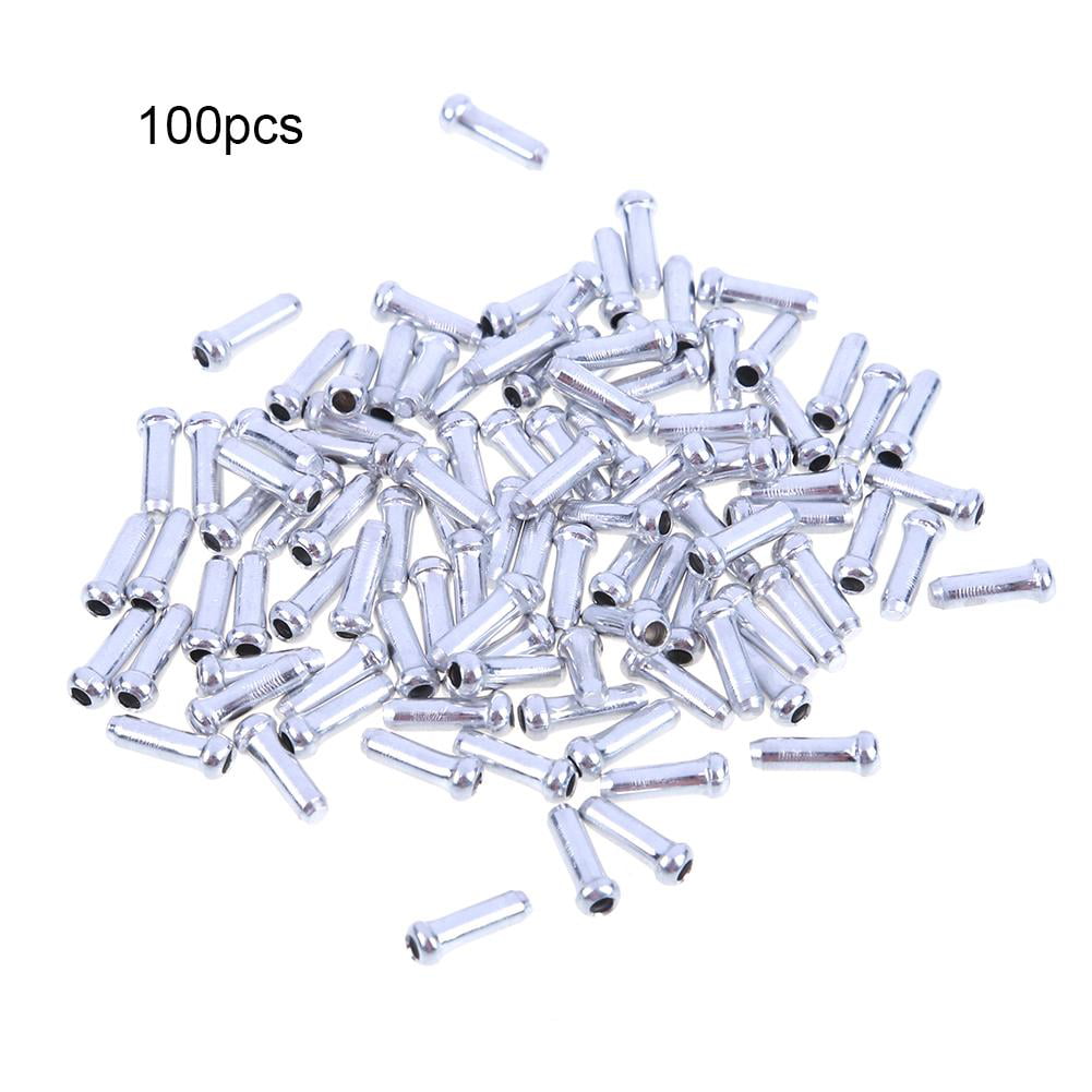 100PCS Bicycle Bike Cycle Cable Wire Ferrules Ends Crimps Tidy Cover Cap Set